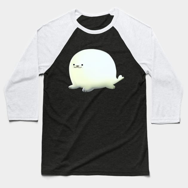 rotund baby seal Baseball T-Shirt by evumango